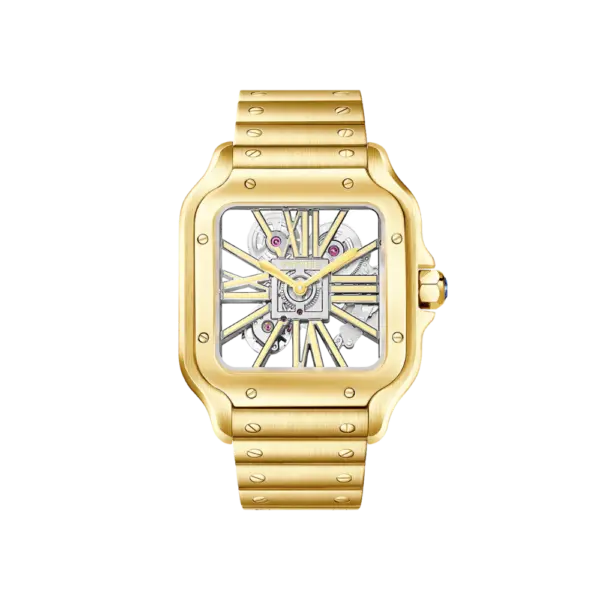 Santos de Cartier Large Skeleton Yellow Gold