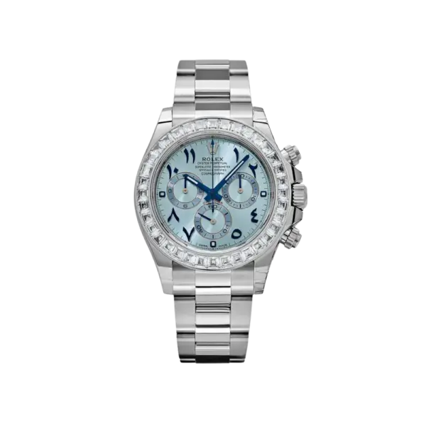 Rolex Daytona 116576TBR Platinum Diamond Ice Blue Arabic Dial