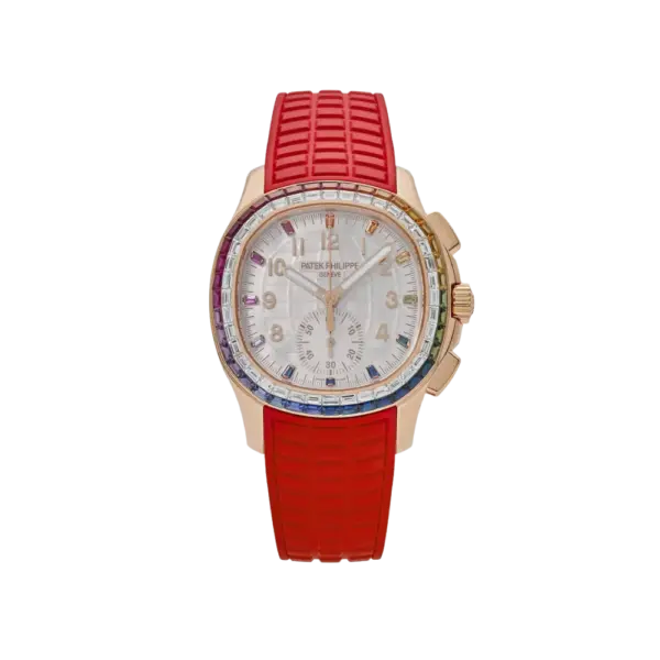 Patek Philippe Aquanaut Luce 7968/300R-001 Rose Gold &#039;Rainbow&#039; Bezel Mother Of Pearl Dial