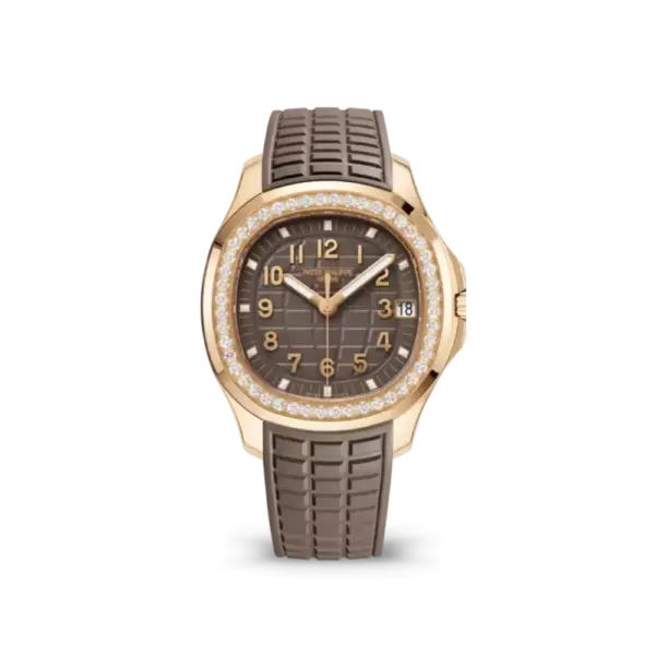 Patek Philippe Aquanaut Luce Automatic Diamond Brown Dial Ladies Watch 5068R-001