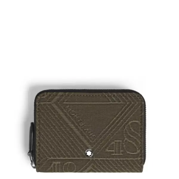Montblanc 4810 Jacquard Mini Wallet 2cc With Zip – Khaki
