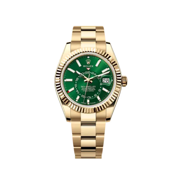 Rolex Sky-Dweller 42mm Yellow Gold Green 336938-0007