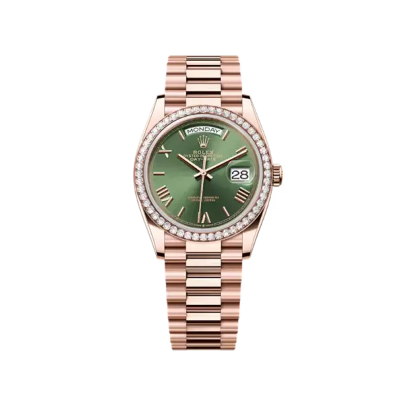 Rolex Day-Date 36 – Green Dial and Diamonds Ref. 128345RBR-0085