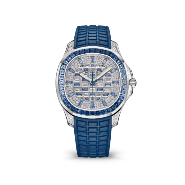 Patek Philippe Aquanaut Luce 5268/461G-001 White Gold Diamond Blue Sapphire Dial