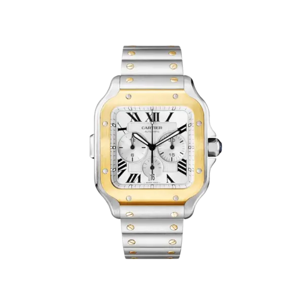 Santos de Cartier XL Chronograph Steel/Gold