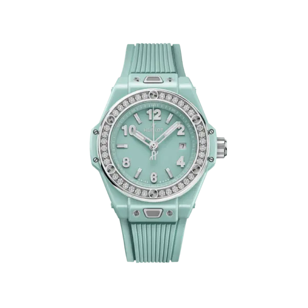 Big Bang One Click Mint Green Ceramic Diamonds Ref. 485.GS.5271.RX.1204