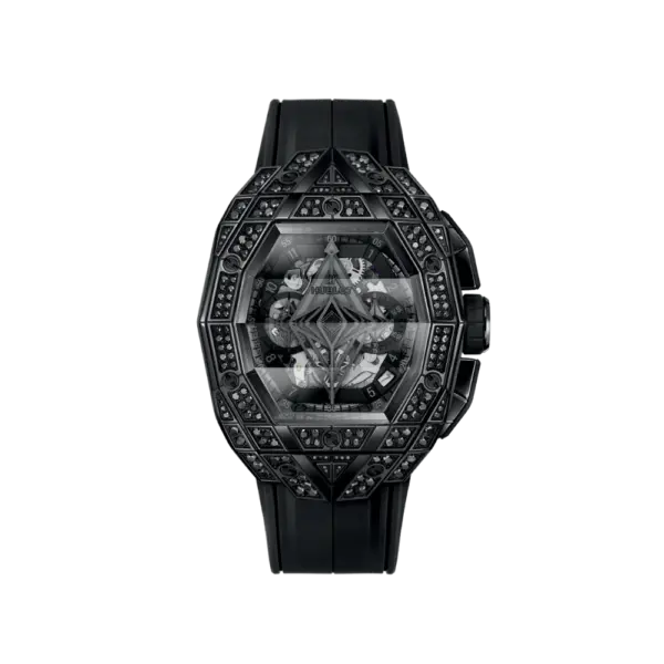 Spirit of Big Bang Sang Bleu All Black Pavé Ref. 648.CX.0114.RX.1600.MXM24
