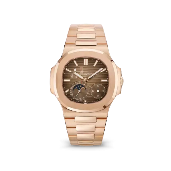 Patek Philippe Nautilus Moon Phase Rose Gold Watch 5712/1R-001